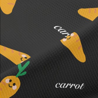 Hand Drawn Cartoon Carrot Piqué
