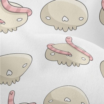 Cartoon Earthworm With Bones Lightweight Performance Linen