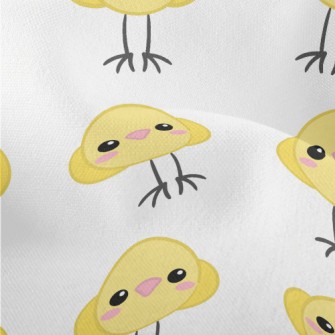 Round Little Yellow Chicken Lightweight Performance Linen