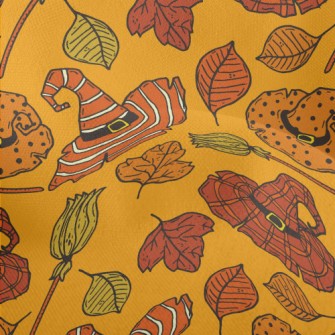 Hand Drawn Patterned Wizard Ha Lightweight Performance Linen