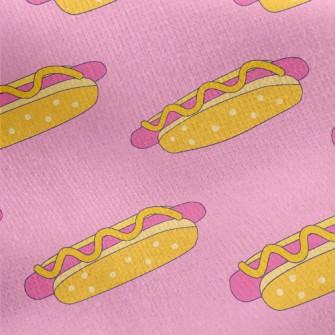 Colorful American Hot Dog Burg Jersey Backed Fleece