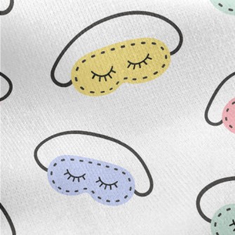 Hand-painted Colorful Eye Mask Jersey Backed Fleece