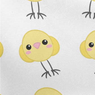 Round Little Yellow Chicken Pongee