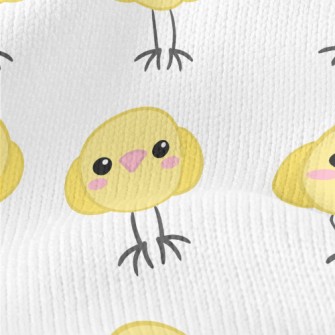Round Little Yellow Chicken Stretch Jersey