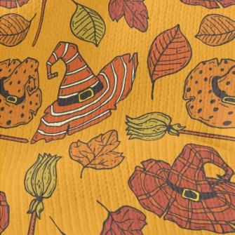 Hand Drawn Patterned Wizard Ha Stretch Jersey