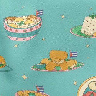 Traditional Cuban Cuisine Lightweight Cotton Poplin