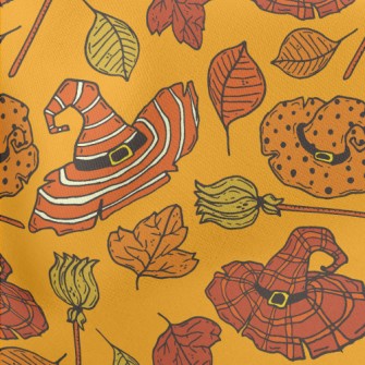 Hand Drawn Patterned Wizard Ha Lightweight Cotton Poplin