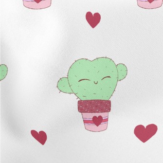Happy Love Cactus Lightweight Cotton Poplin