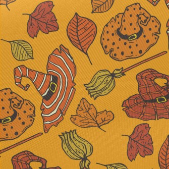 Hand Drawn Patterned Wizard Ha Midweight Cotton Poplin