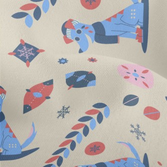 Happy Winter Puppy Lightweight Performance Linen