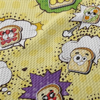 Cartoon Toast Dishes Birdseye Piqué