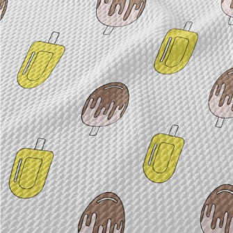 Fruit Cartoon Popsicle Birdseye Piqué