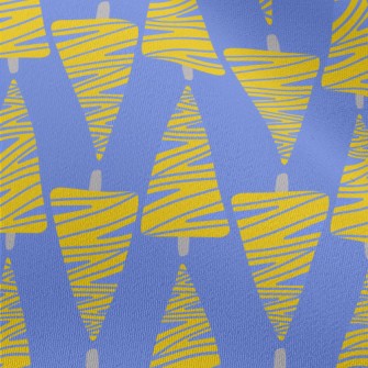 Abstract Yellow Christmas Tree Chiffon