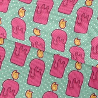 Cartoon Pink Candle Waterproof Oxford