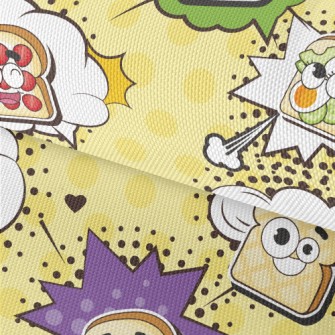 Cartoon Toast Dishes Waterproof Oxford
