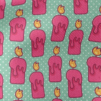 Cartoon Pink Candle Waterproof Canvas