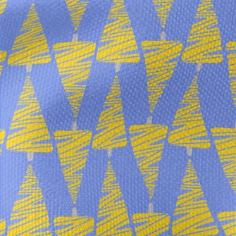 Abstract Yellow Christmas Tree Waterproof Canvas