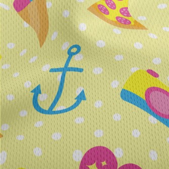 Happy Beach Activities Athletic Mesh Flat Back