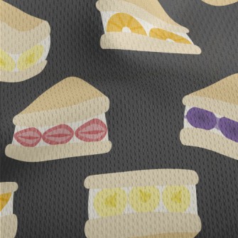 Cute Fruit Sandwich Athletic Mesh Flat Back