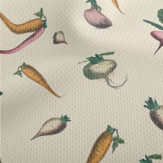 Realistic Hand Drawn Vegetable Athletic Mesh Flat Back