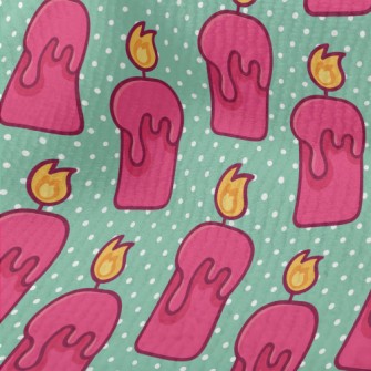 Cartoon Pink Candle Terry