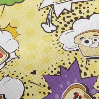 Cartoon Toast Dishes Performance Linen