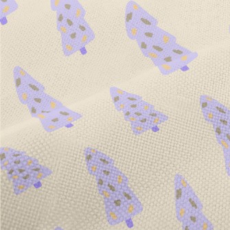 Hand Drawn Purple Christmas Tr Performance Linen