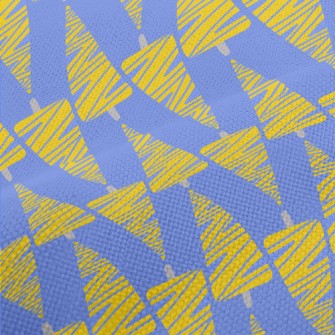 Abstract Yellow Christmas Tree Performance Linen