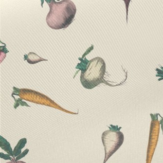 Realistic Hand Drawn Vegetable Twill