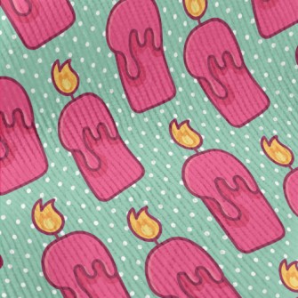 Cartoon Pink Candle Standard Corduroy