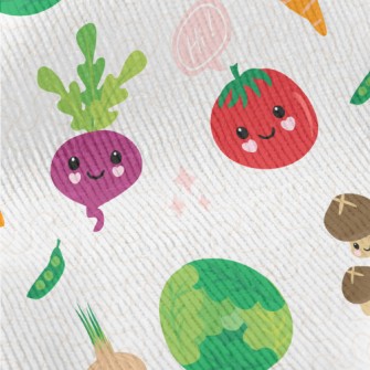 Smiling Healthy Vegetables Standard Corduroy