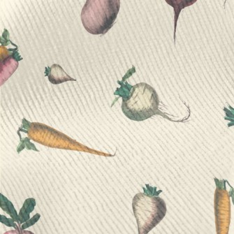 Realistic Hand Drawn Vegetable Standard Corduroy