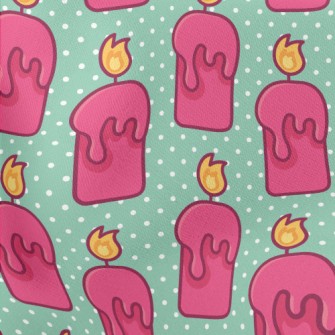 Cartoon Pink Candle Stretch Ponte