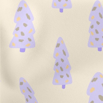Hand Drawn Purple Christmas Tr Stretch Ponte