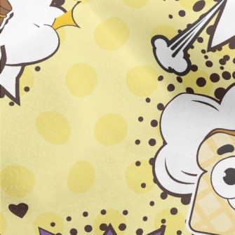 Cartoon Toast Dishes Micro Fleece