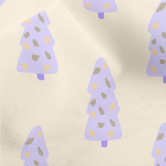 Hand Drawn Purple Christmas Tr Micro Fleece