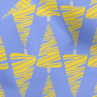 Abstract Yellow Christmas Tree Micro Fleece