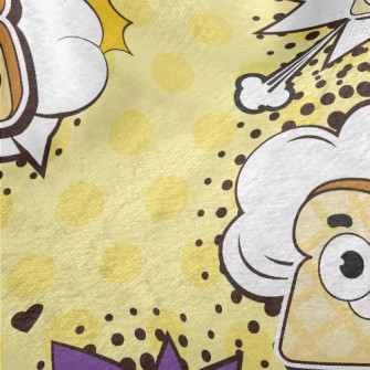 Cartoon Toast Dishes Minky