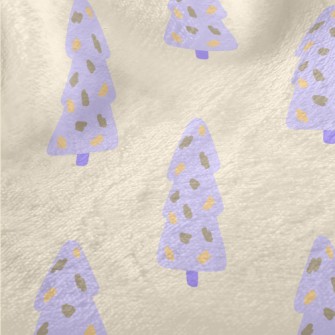 Hand Drawn Purple Christmas Tr Minky