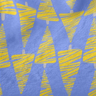 Abstract Yellow Christmas Tree Minky