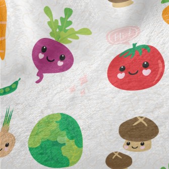 Smiling Healthy Vegetables Minky