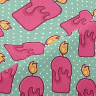 Cartoon Pink Candle Piqué