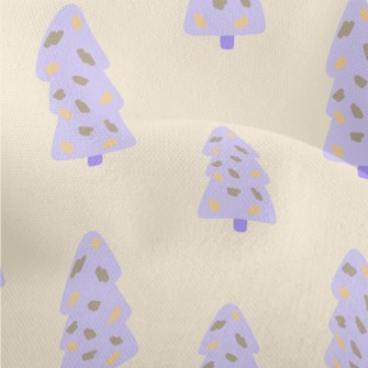 Hand Drawn Purple Christmas Tr Lightweight Performance Linen