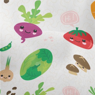 Smiling Healthy Vegetables Lightweight Performance Linen