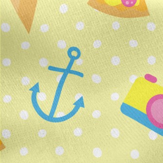 Happy Beach Activities Jersey Backed Fleece