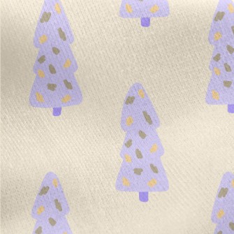 Hand Drawn Purple Christmas Tr Jersey Backed Fleece