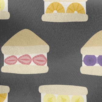 Cute Fruit Sandwich Jersey Backed Fleece