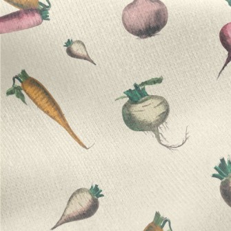 Realistic Hand Drawn Vegetable Jersey Backed Fleece