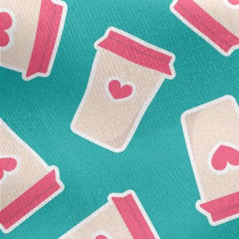 Love Hot Drink Cup Jersey Backed Fleece