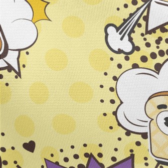 Cartoon Toast Dishes Pongee